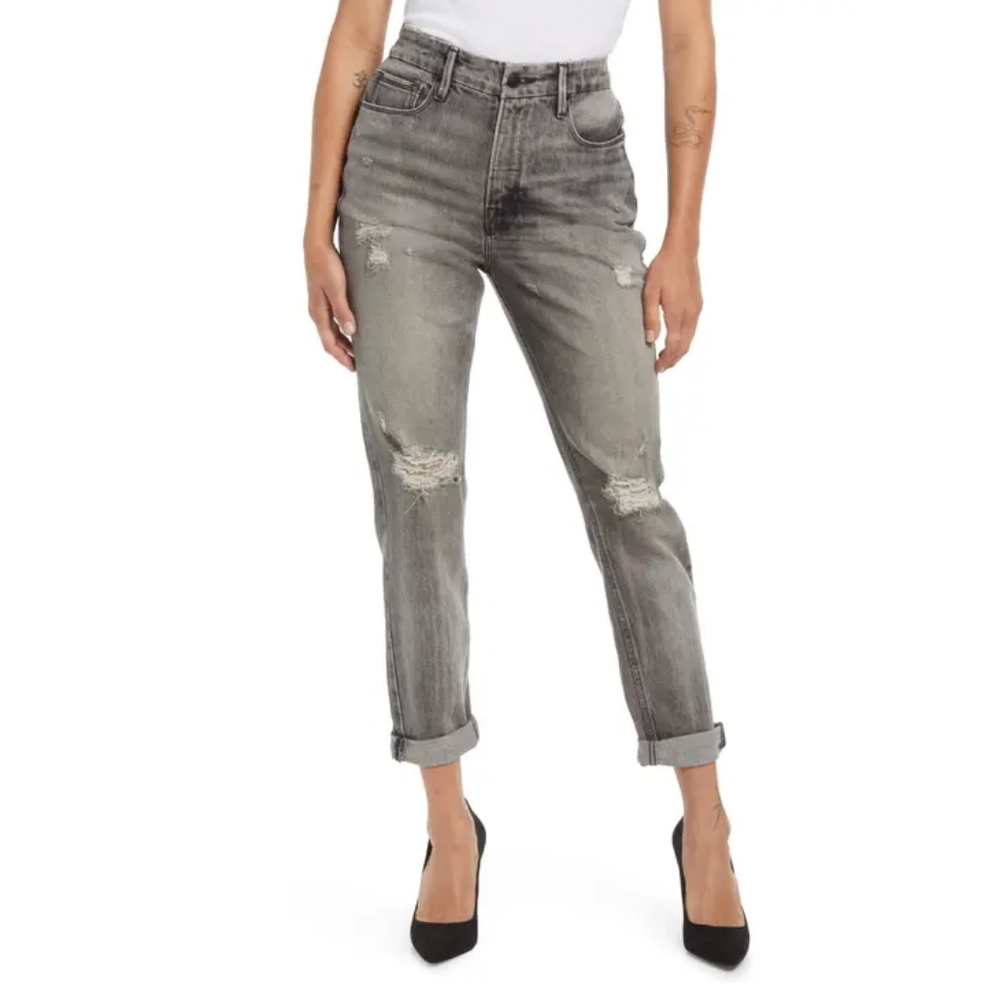 Good American Good Girlfriend Distressed Jeans